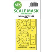 1:32 Spitfire Mk.VIII double-sided express fit mask for/TAM
