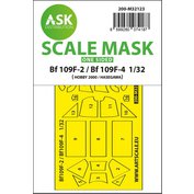 1:32 Bf 109F-2 / Bf 109F-4 one-sided express fit mask for Hasegawa / Hobby 2000