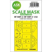 1:32 Bf 109F-2 / Bf 109F-4 double-sided express fit mask for Hasegawa / Hobby 2000