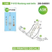1:48 P-51D Mustang seat belts - 3D printed decals