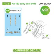 1:72 Fw 190 early seat belts - 3D printed decals