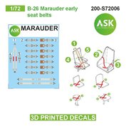 1:72 B-26 Marauder seat belts - 3D printed decals