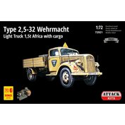 Attack 1:72 Type 2,5-32 Wehrmacht Light Truck 1,5 t Africa with cargo (Profi)