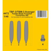 1:48 TBF-3/TBM-3 Avenger Paddle Blade Propeller Correction Set /ACD,ACM