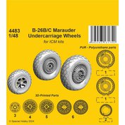 1:48 B-26B/C Marauder Undercarriage Wheels /ICM