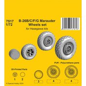 1:72 B-26B/C/F/G Marauder Wheels set /HSG,EDU