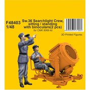 1:48 Sw.36 Searchlight Crew, sitting / standing with binoculars /CMK