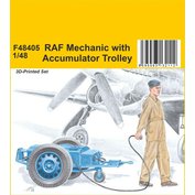 1:48 RAF Mechanic with Accumulator Trolley