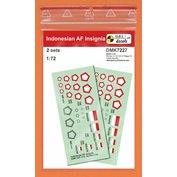 1:72 Indonéské výsostné znaky vč. Low-vis (2 sady)