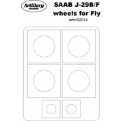 1:32 SAAB J-29 B/F wheels /FLY