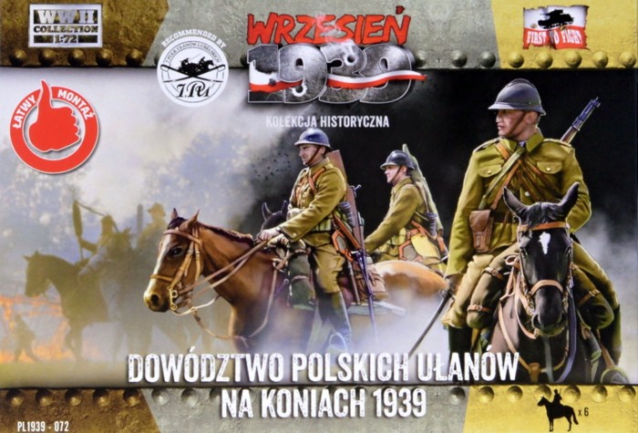 1/72 First to fight PL1939-072 Polish Uhlans HQ on horses 1939