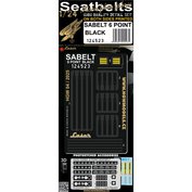 1:24 Seatbelts SABELT 6 POINT BLACK (laser)