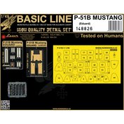 1:48 P-51B Mustang - Basic Line (laser) /EDU