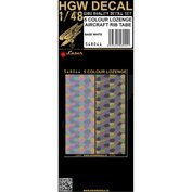 1:48 5 Colour Lozenge Aircraft Rib Tabe (base white/straight laser)