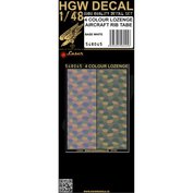 1:48 4 Colour Lozenge Aircraft Rib Tabe (base white/straight laser)