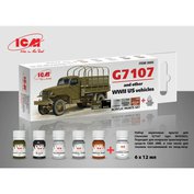 ICM Acrylic Paint US WWII vehicles (G7107) (6 x 12ml)