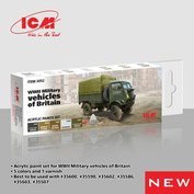 ICM Acrylic Paint WWII Military vehicles of Britain (6 x 12ml)