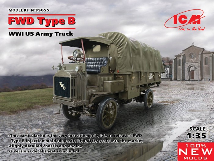 ICM 1:35 FWD Type B, US Army Truck WWI (2x Camo) | Artur Model Centrum ...