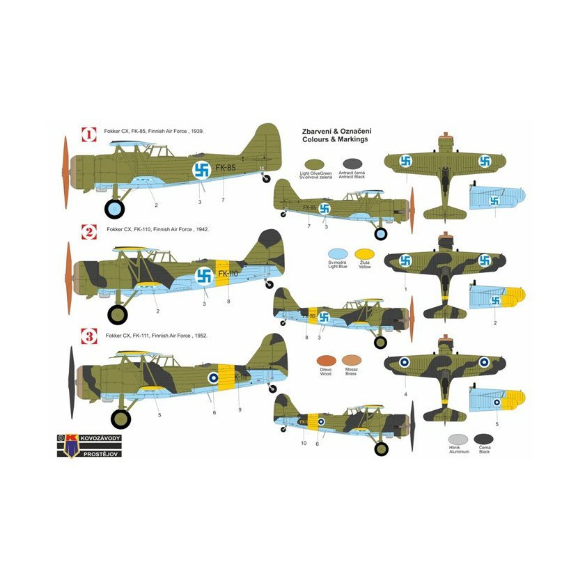 Kovozávody Prostějov 1:72 Fokker C.X “Pegasus engine” (Hi Tech kit) | Artur  model centrum - obchod s tradicí pro modeláře.