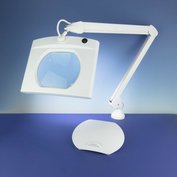 Stolní svítidlo se zvětšovacím sklem, LED 17.5W, polohovatelné