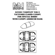 1:32 Yakovlev Yak-3 vacuform closed canopy /SPH