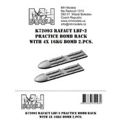 1:72 RAFAUT LBF-2 Practice bomb rack with 4X 16kg bomb 2pcs.