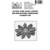 1:72 Avro 504K/L engine (Clerget 9B) /KVP