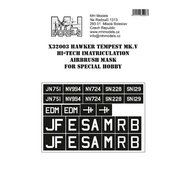 1:32 Tempest Mk.V Hi-Tech imatriculations airbrush mask /SPH