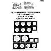 1:32 Hawker Tempest Mk.II British roundel airbrush mask /SPH