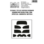 1:35 VW 82 Käfer Windows airbrush mask /CMK,SPH,REV
