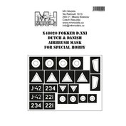 1:48 Fokker D.XXI Dutch & Danish markings airbrush mask /SPH