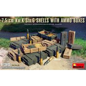 1:35 7,5 cm Kw.K Stu.G Shells with Ammo Boxes