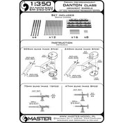 1:350 French pre-dreadnought Danton class armament