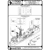 1:700 USS Oliver Hazzard Perry aerials&gun barrels