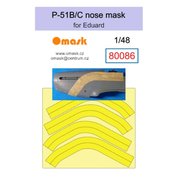 1:48 P-51 B/C nose mask /EDU (Yellow masking tape)