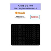Nálepky oválů 2-5 mm (vinylová folie)