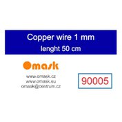 Copper wire 1,0 mm (délka 50 cm) - Měděný drát