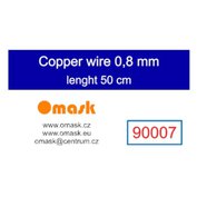 Copper wire 0,8 mm (délka 50 cm) - Měděný drát