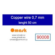 Copper wire 0,7 mm (délka 50 cm) - Měděný drát