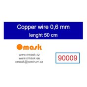 Copper wire 0,6 mm (délka 50 cm) - Měděný drát