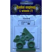 1:72 Boeing B-17 wheels - diamond tread