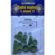 1:72 Consolidated B-24 Liberator wheels - diamond tread