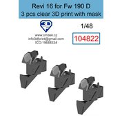 1:48 Revi 16 for Fw 190 D clear (3 pcs)