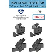 1:48 Revi 12 + Revi 16 for Bf 109 clear (2+2 pcs)