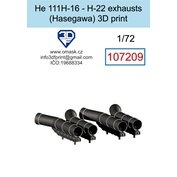 1:72 He 111H-16 - H-22 exhausts (Hasegawa)