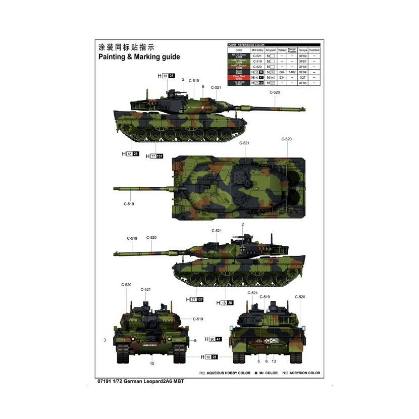 Trumpeter 1:72 Leopard 2A6 MBT | Artur model centrum - tradiční obchod ...
